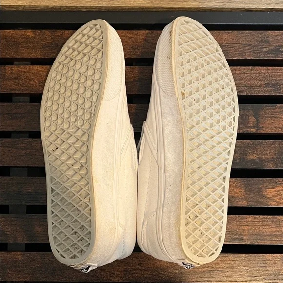 White Slip-on Vans - Picture 2 of 3